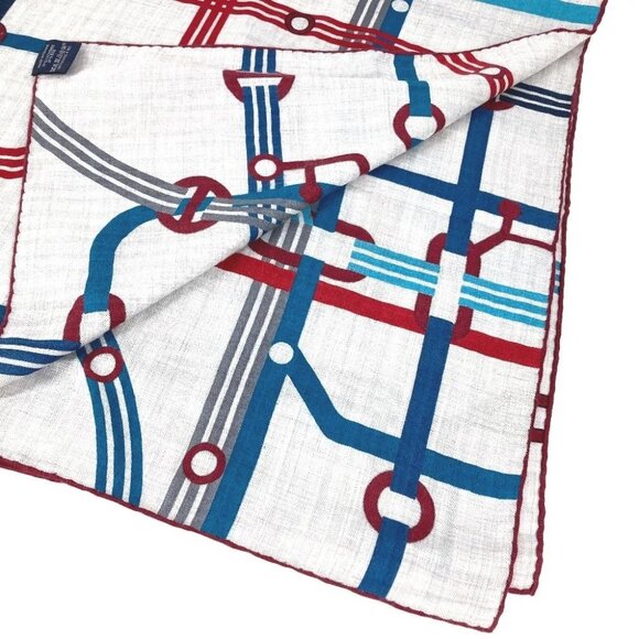 HERMES Pocket Soy Carre 100 H Carre100H Large Shawl Stole Scarf gray/Multicolore - Picture 14 of 16